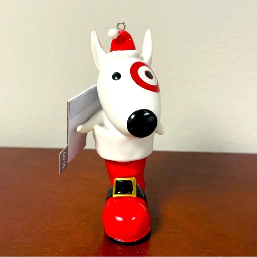 New! Target Wondershop 2024 Bullseye Dog in Santa Boot Ornament, Collectible